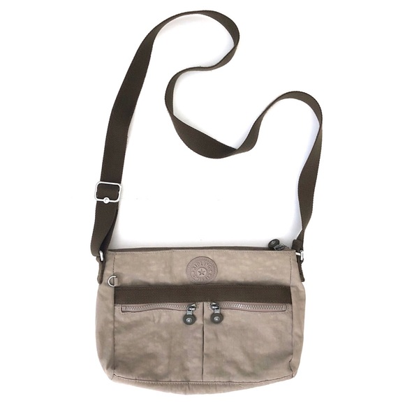olive green nylon crossbody bag
